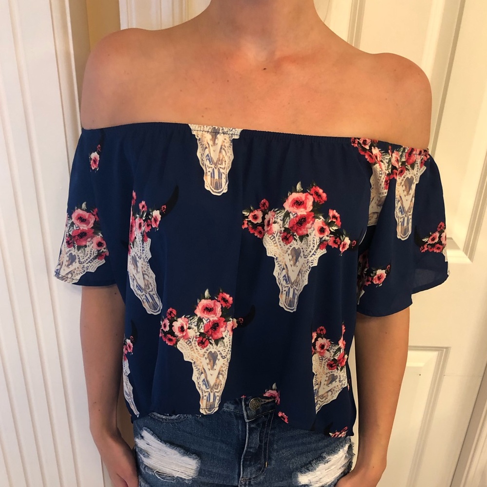 Off the shoulder crop top